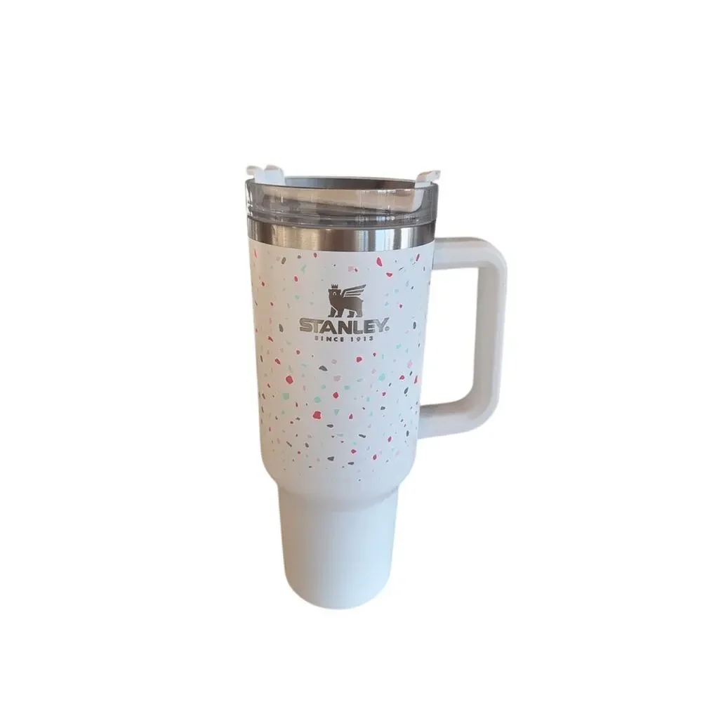 Stanley Adventure Travel Quencher Tumbler 40oz Confetti Terrazzo - Picture 1 of 7